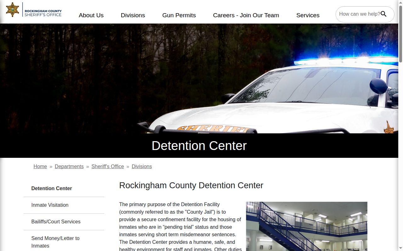 Rockingham County Detention Center release records official page
